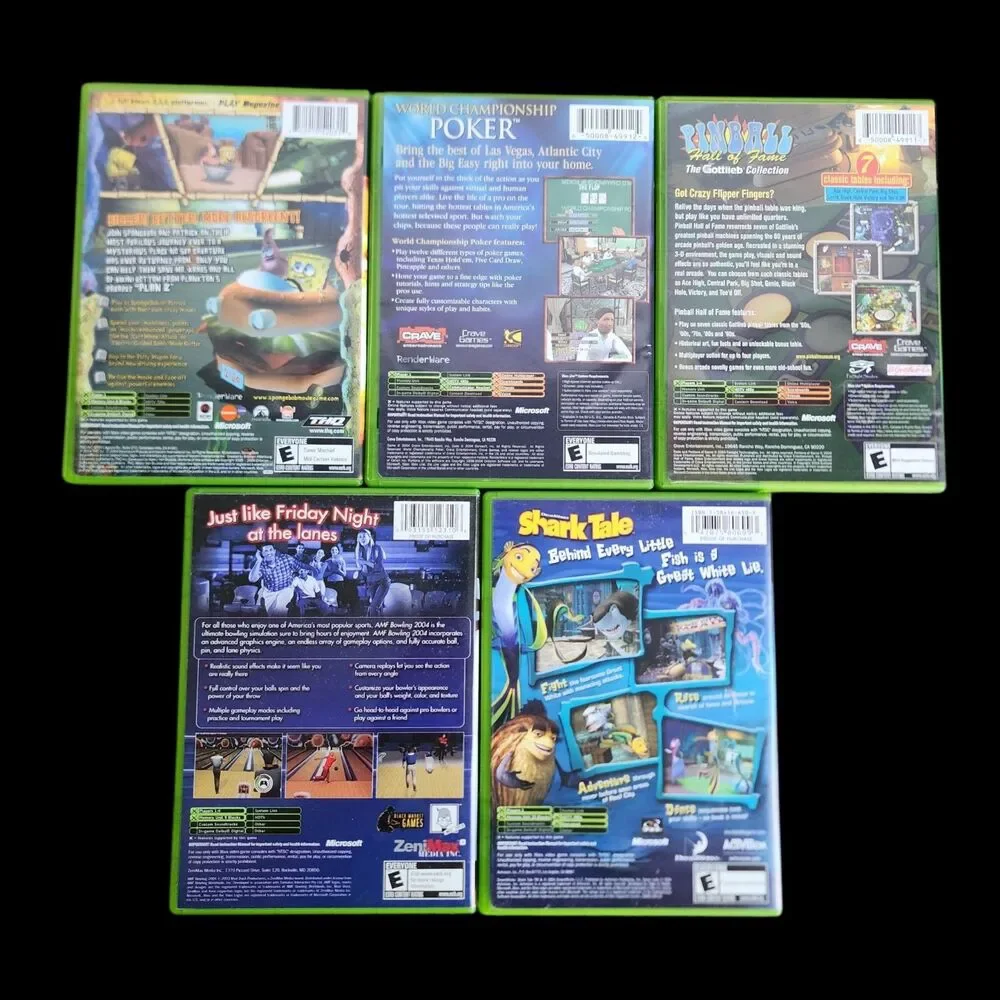 Lot of 5 Original Xbox Games - All CIB, Clean Discs - Fun Classics